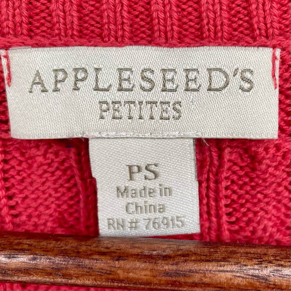 Appleseeds Cotton Button Down Cable Knit Long Sle… - image 6
